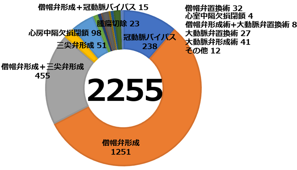 ロボット支援下心臓手術 ダビンチ症例数(チーム・ワタナベとして)